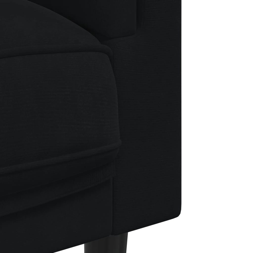 Sofa Chair with Cushion Black Velvet