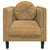 Sofa Chair with Cushion Brown Faux Suede Leather