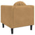 Sofa Chair with Cushion Brown Faux Suede Leather