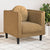 Sofa Chair with Cushion Brown Faux Suede Leather