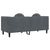 Sofa with Cushions 2-Seater Dark Grey Velvet