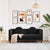 Sofa with Cushions 2-Seater Black Velvet