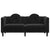Sofa with Cushions 2-Seater Black Velvet
