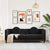 Sofa with Cushions 3-Seater Black Velvet
