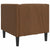Chesterfield Sofa Chair Brown Faux Suede Leather