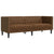 Chesterfield Sofa 3-Seater Brown Faux Suede Leather