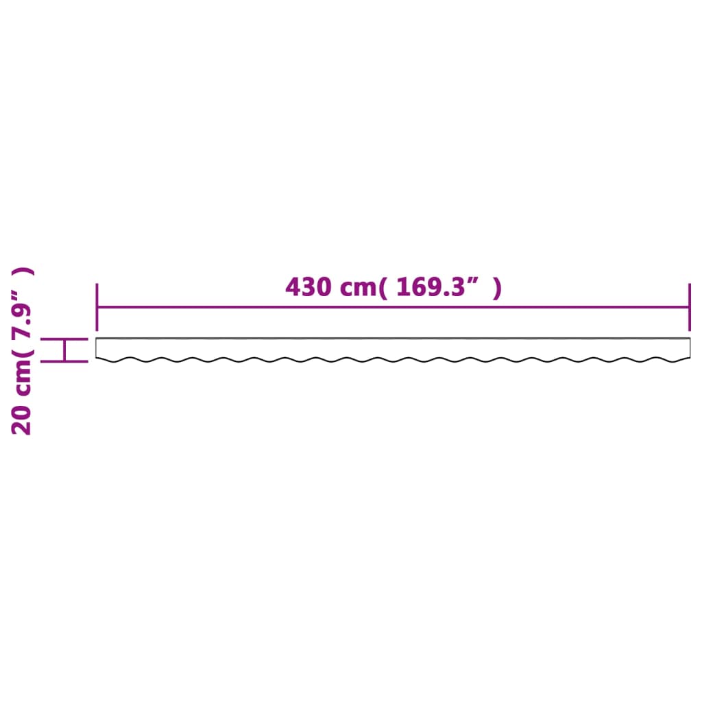 Replacement Fabric for Awning Valance Cream Stripe 4.5 m