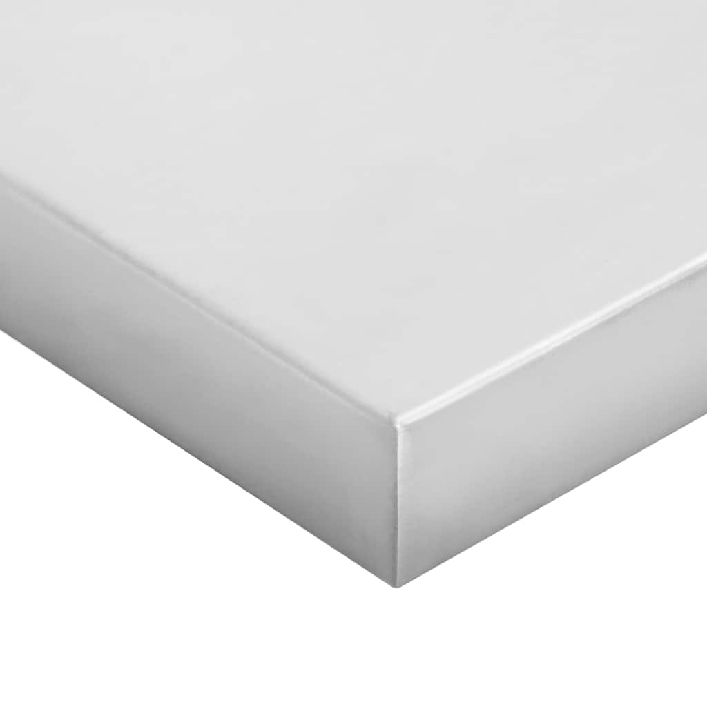 Wall Shelves 2 pcs 100x23.5 cm Silver Stainless Steel