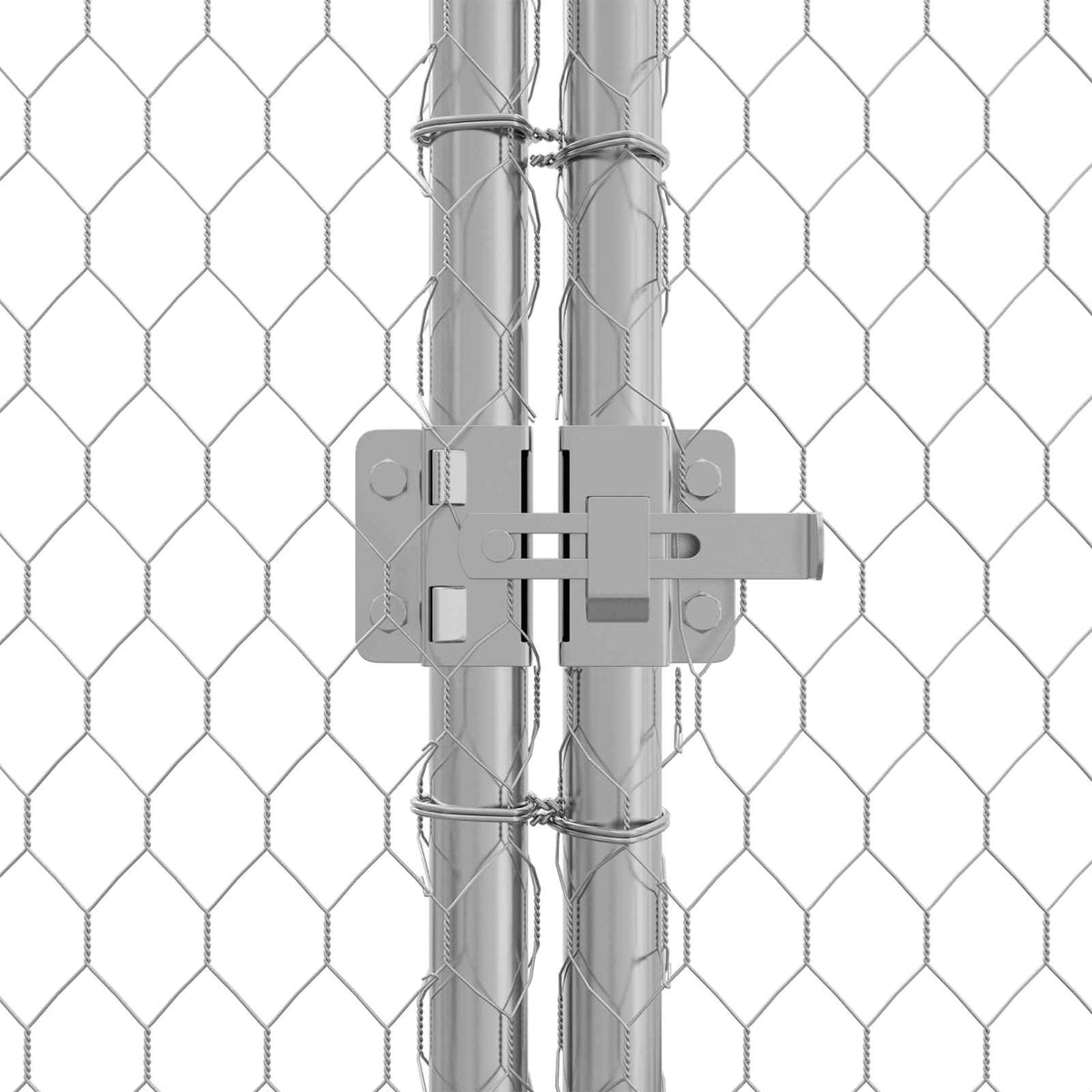 Chicken Cage Silver 100x100x190 cm Galvanised Steel