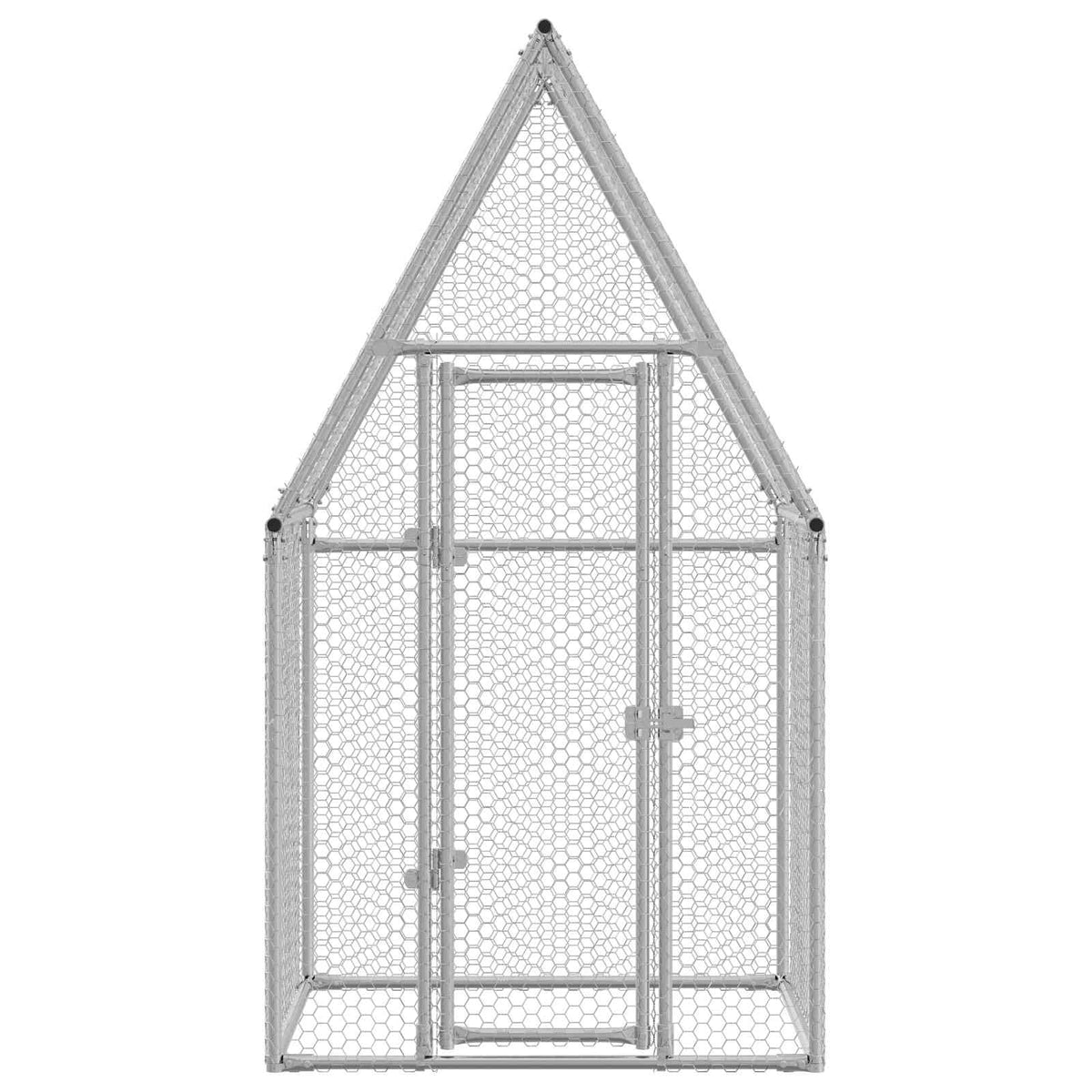 Chicken Cage Silver 100x100x190 cm Galvanised Steel