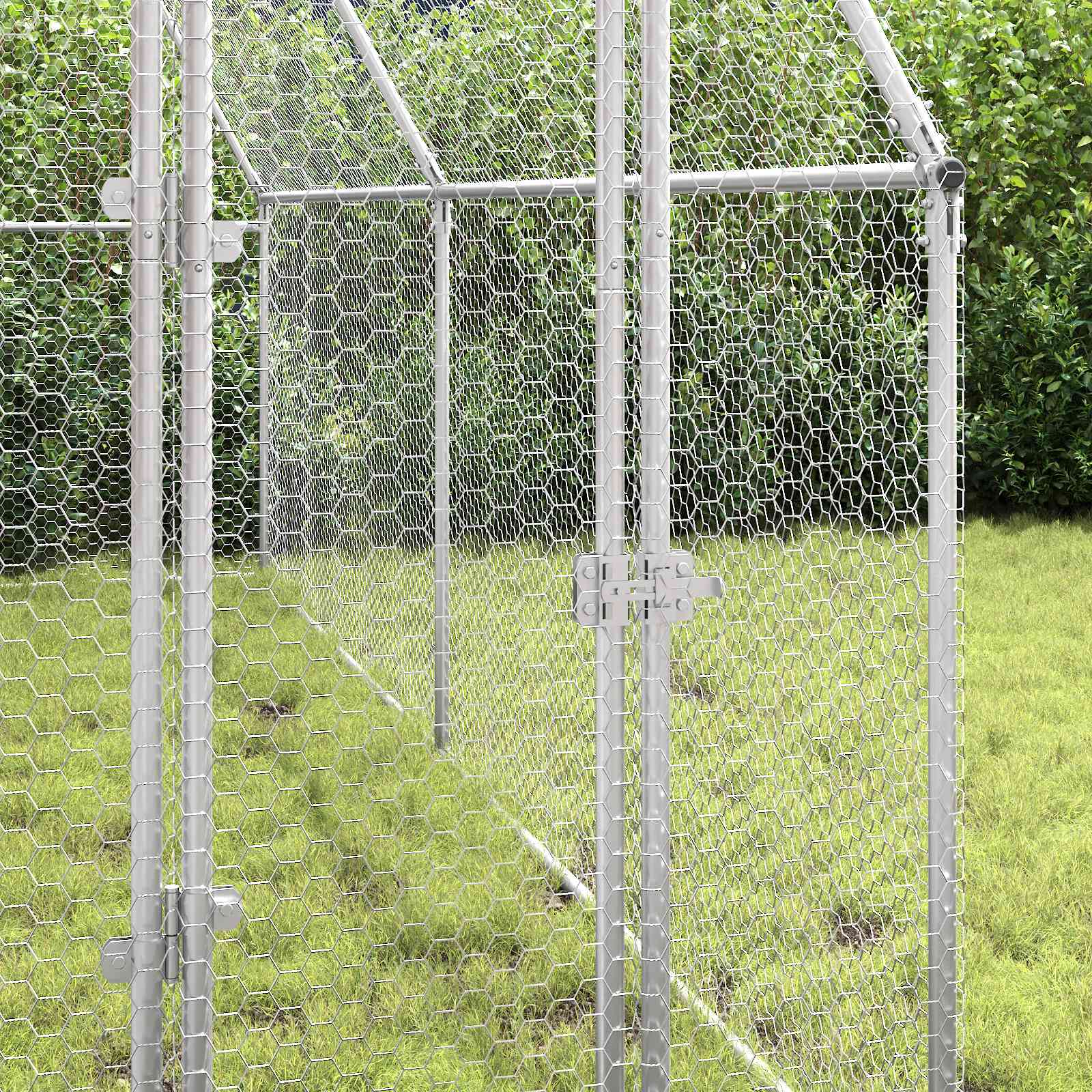 Chicken Cage Silver 400x100x190 cm Galvanised Steel