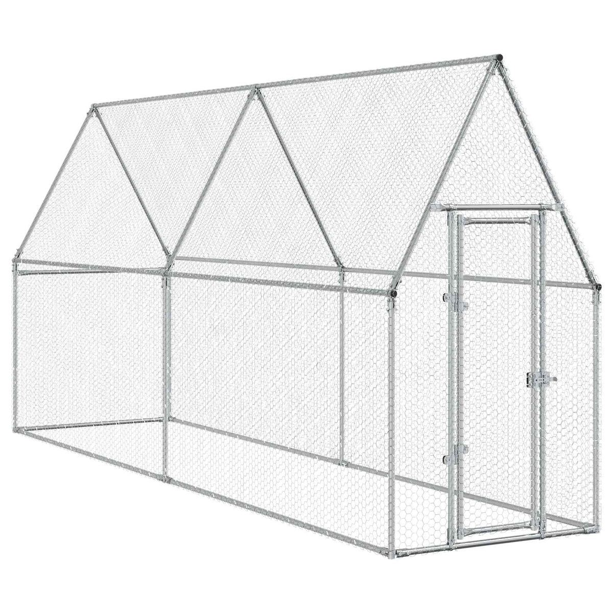 Chicken Cage Silver 400x100x190 cm Galvanised Steel