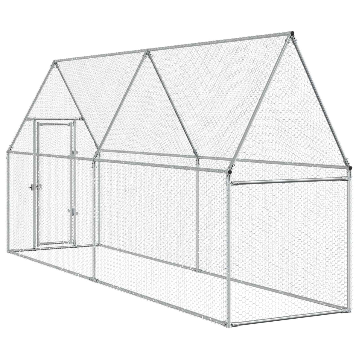 Chicken Cage Silver 400x100x190 cm Galvanised Steel