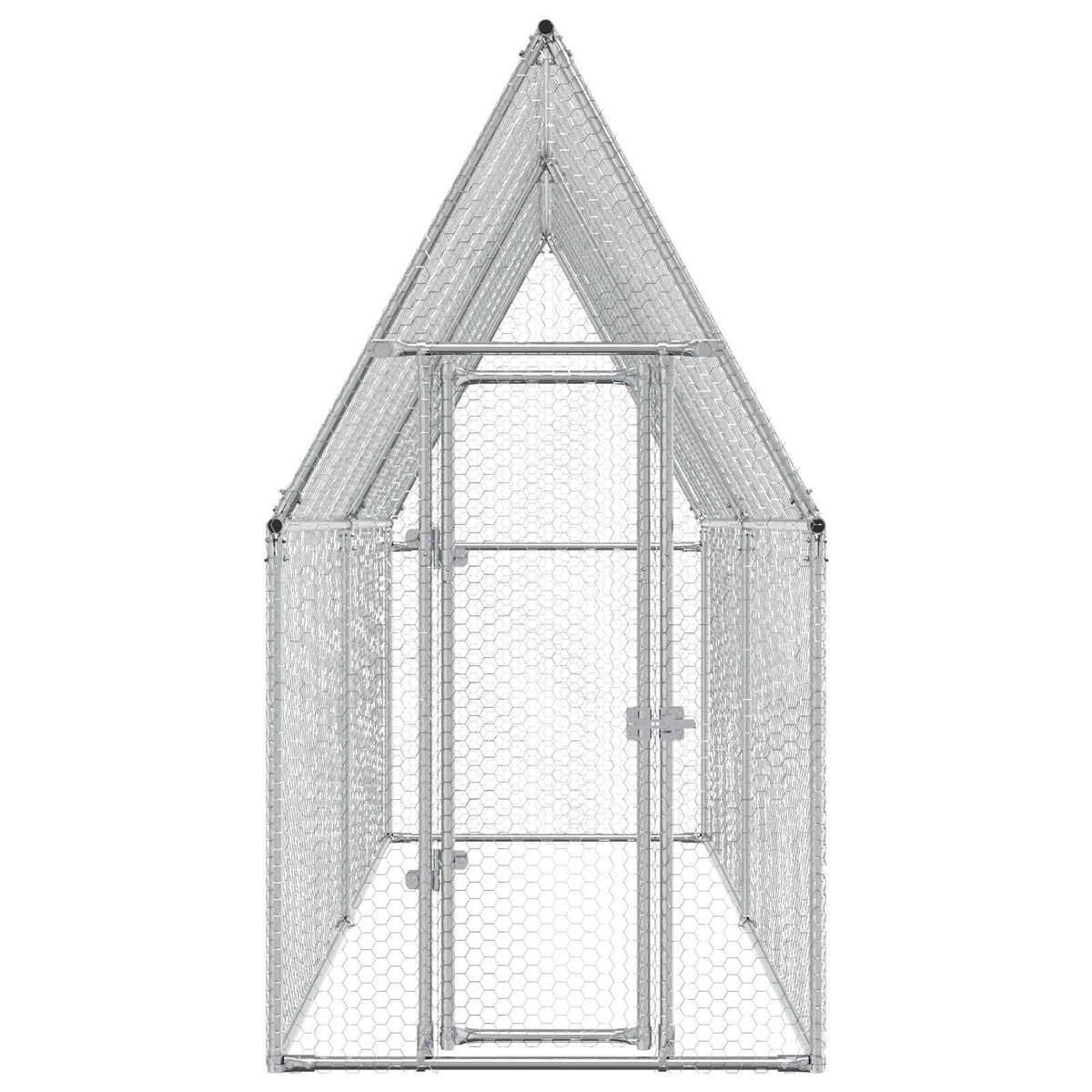 Chicken Cage Silver 400x100x190 cm Galvanised Steel
