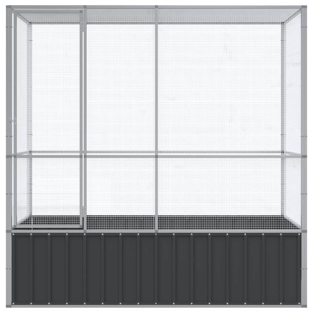 Aviary Silver 210.5x107x212 cm Steel