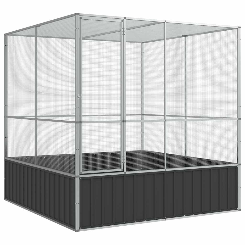 Aviary Silver 211x207x212 cm Steel
