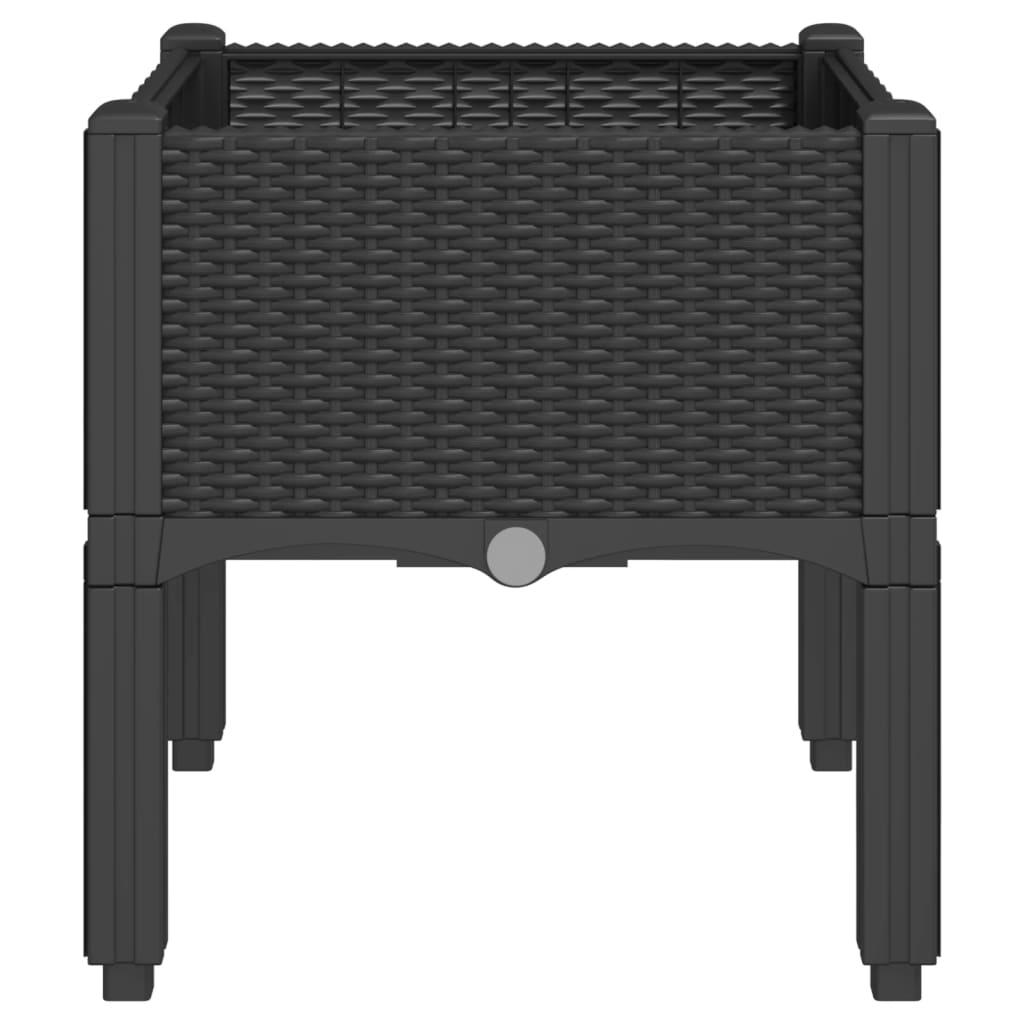 Garden Planter with Legs Black 40x40x42 cm PP