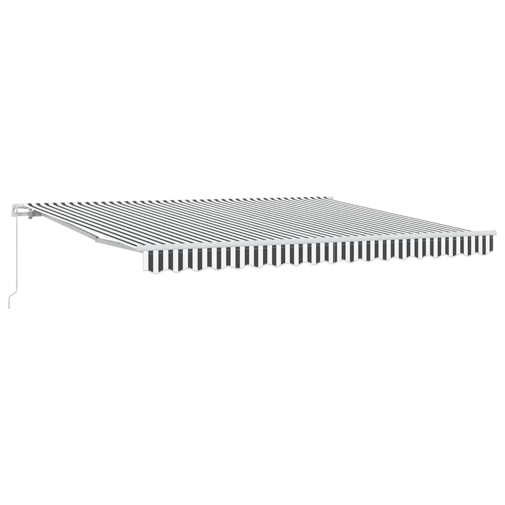 Manual Retractable Awning Anthracite&White 400x300 cm