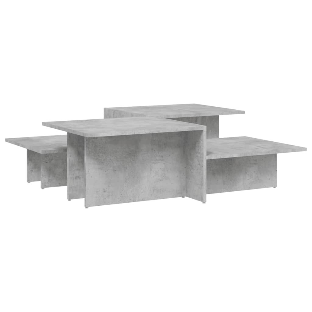 Coffee Tables 2 pcs Concrete Grey Engineered Wood