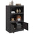 Sideboard Black 67x39x107 cm Steel