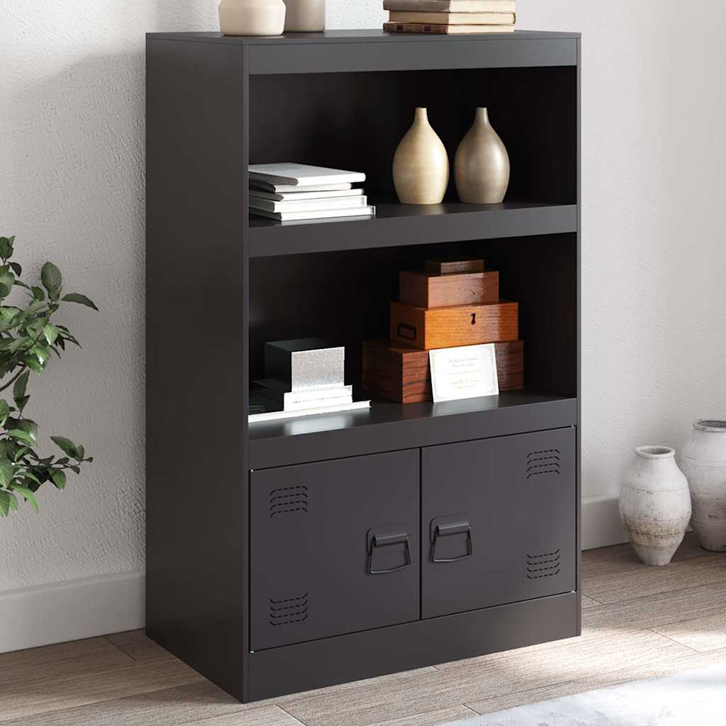 Sideboard Black 67x39x107 cm Steel