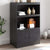 Sideboard Black 67x39x107 cm Steel