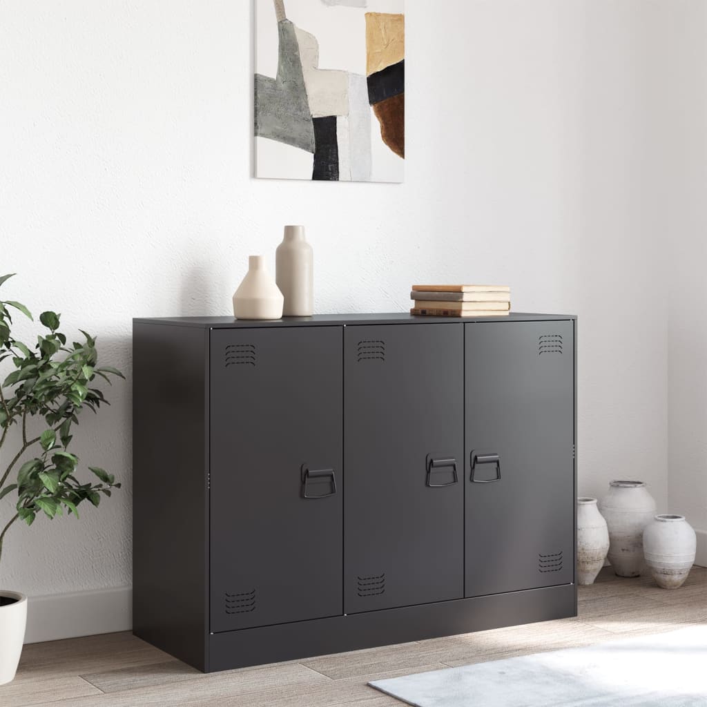 Sideboard Black 99x39x73 cm Steel