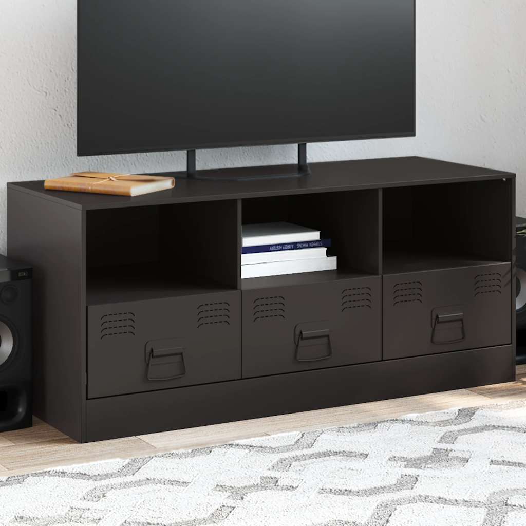 TV Cabinet Black 99x39x44 cm Steel