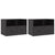 TV Cabinets 2 pcs Black 67x39x44 cm Steel