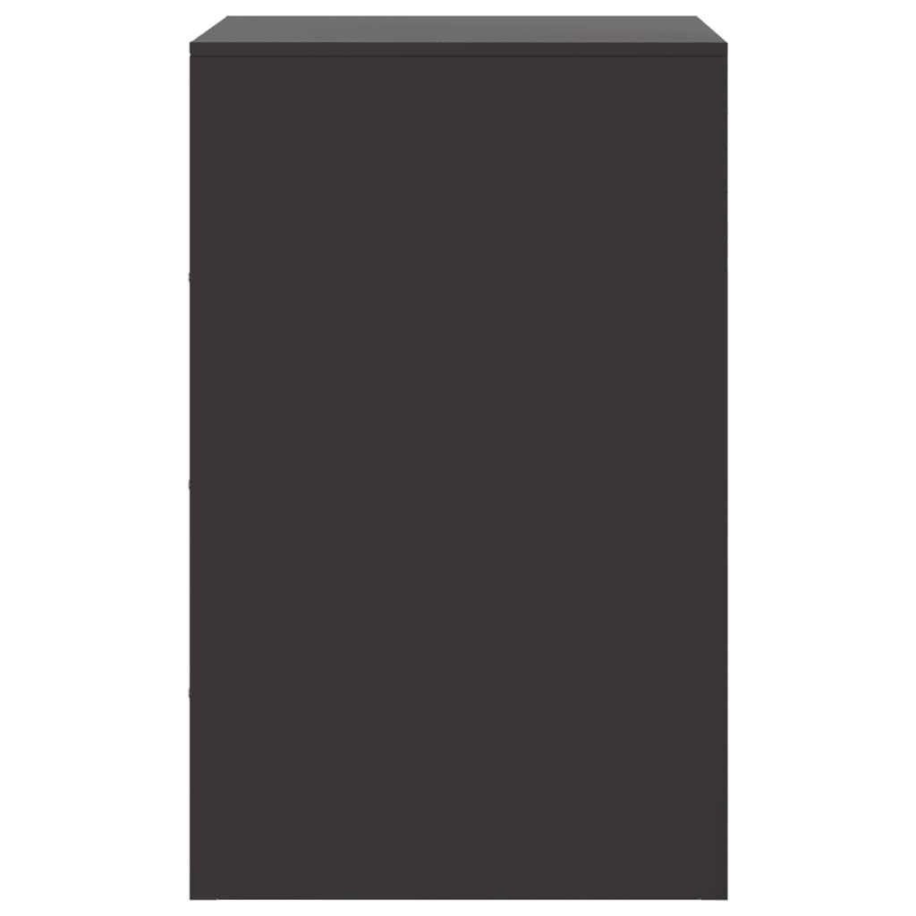 Bedside Cabinets 2 pcs Black 34.5x39x62 cm Steel