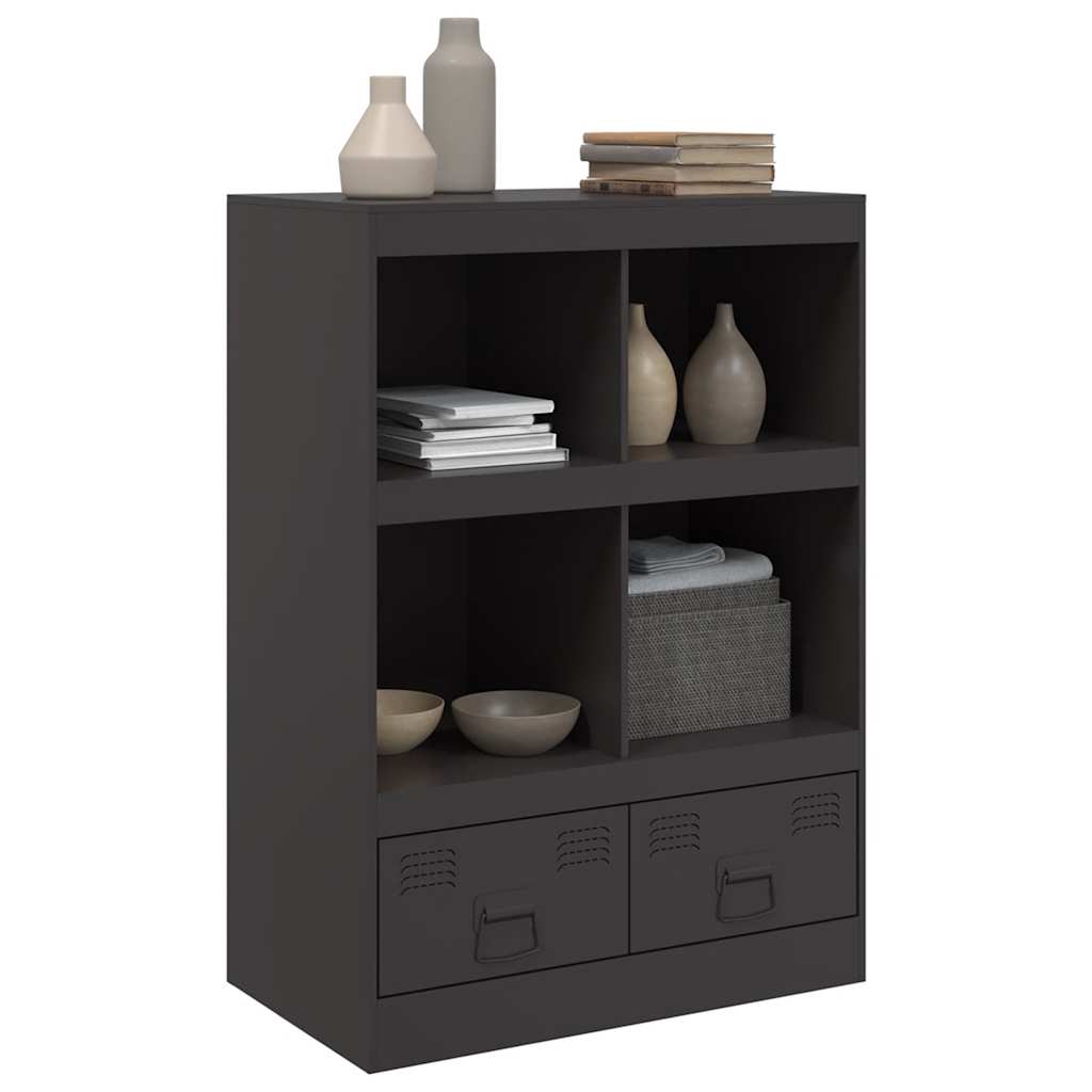 Highboard Black 67x39x95 cm Steel