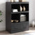 Highboard Black 67x39x95 cm Steel