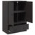 Highboard Black 67x39x95 cm Steel