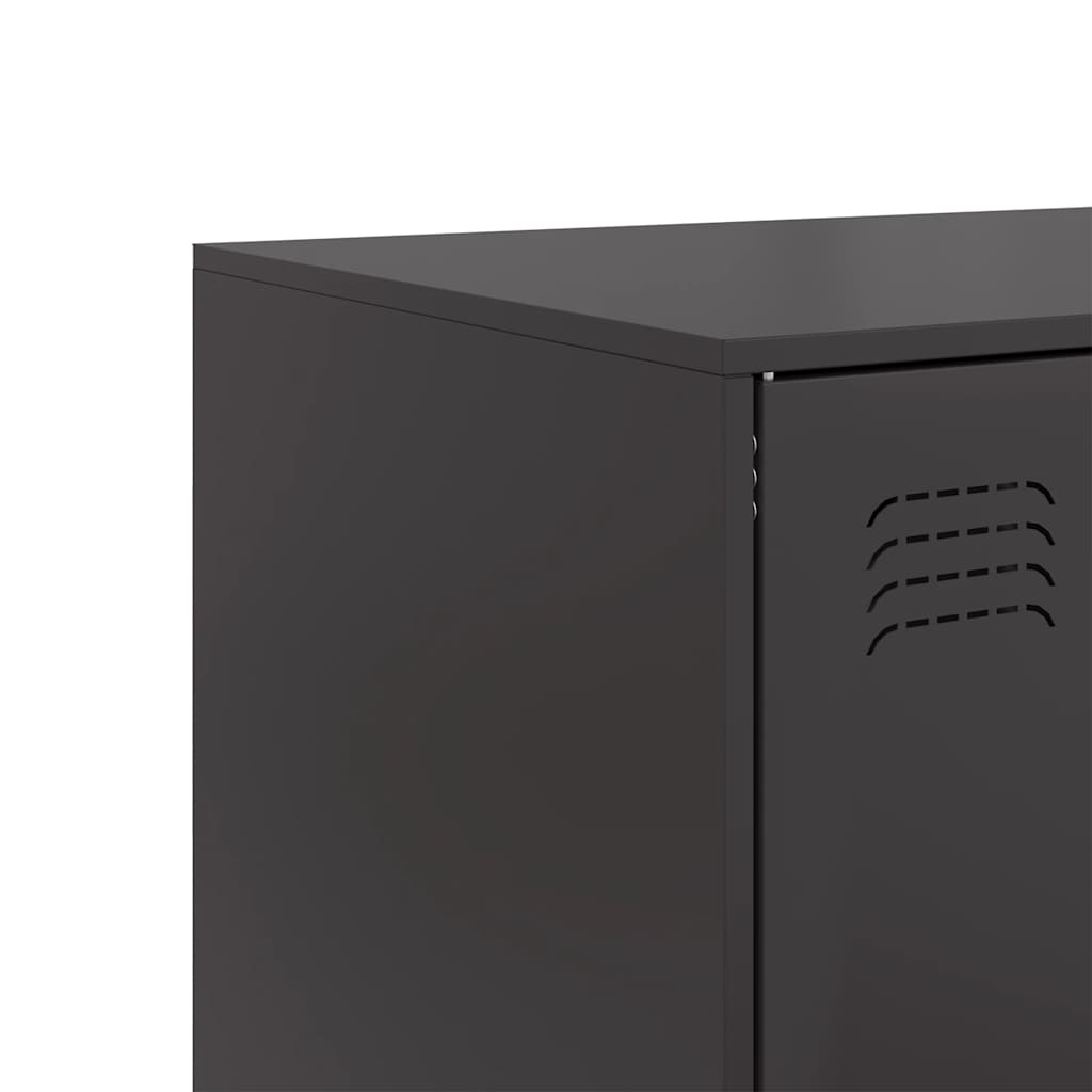 Highboard Black 67x39x95 cm Steel