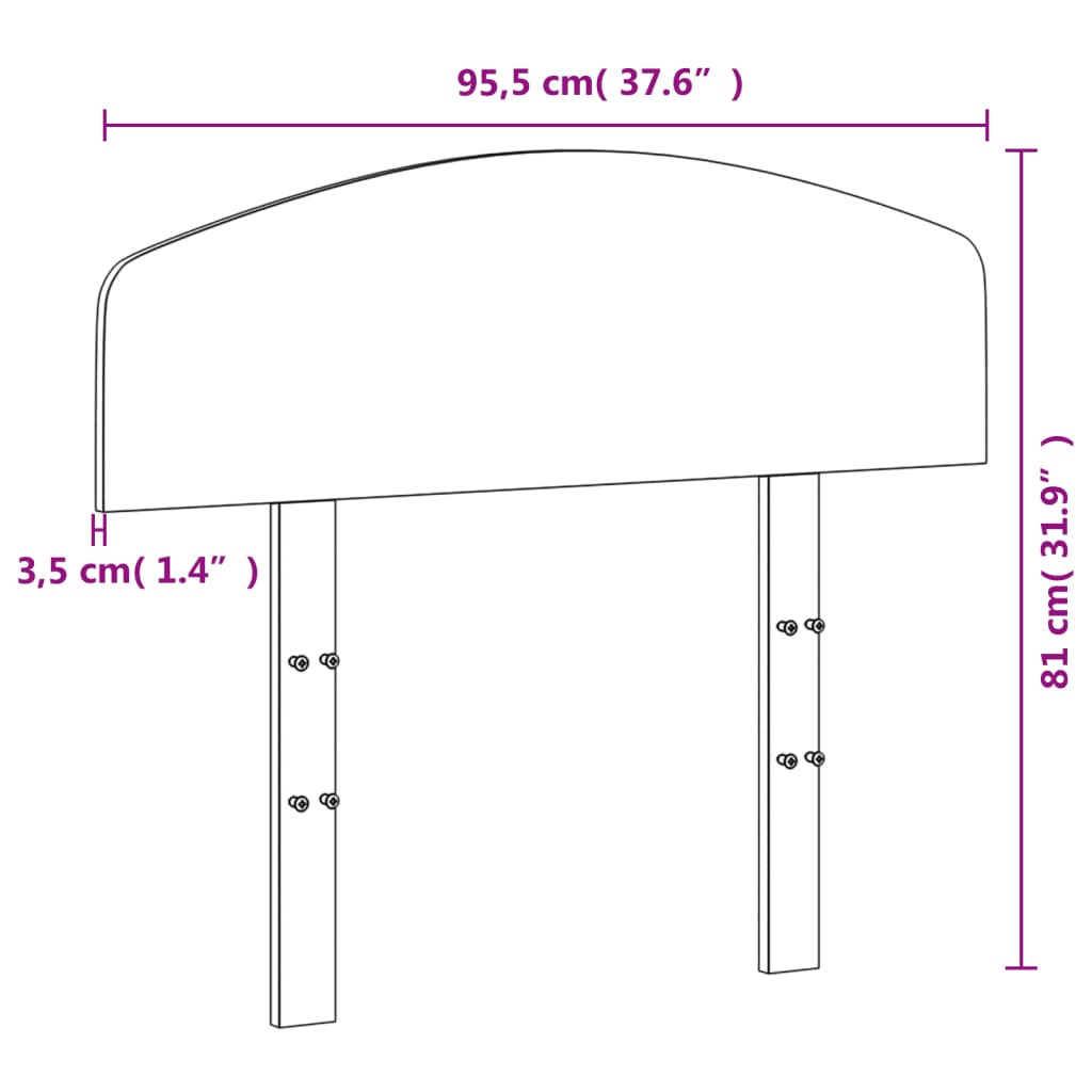 Headboard 90 cm Solid Wood Pine