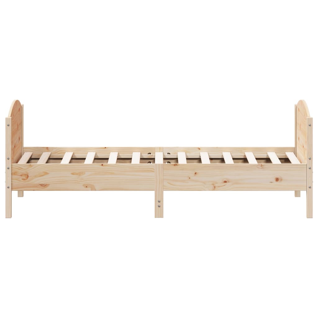 Bed Frame without Mattress 90x190 cm Solid Wood Pine