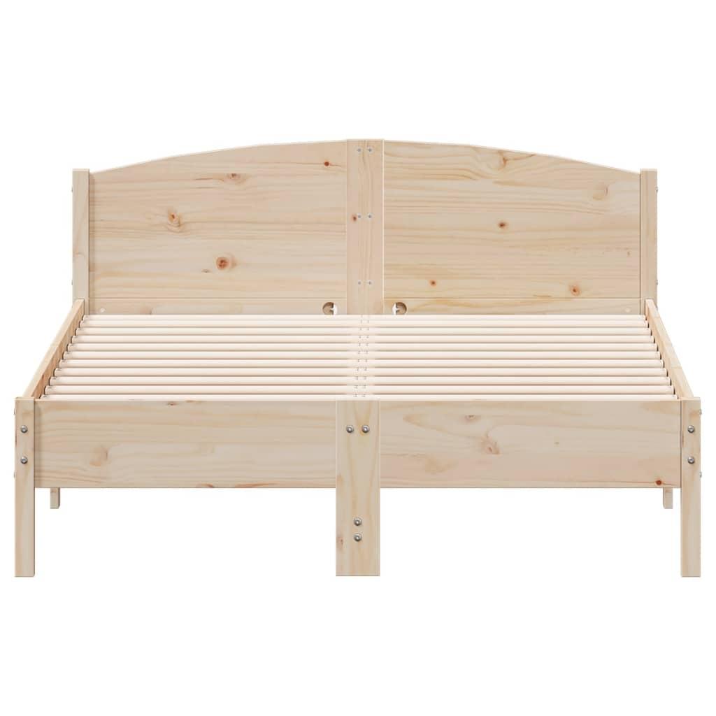 Bed Frame without Mattress 135x190 cm Solid Wood Pine