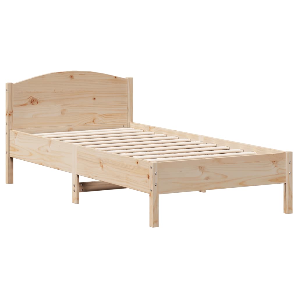 Bed Frame without Mattress 90x190 cm Solid Wood Pine