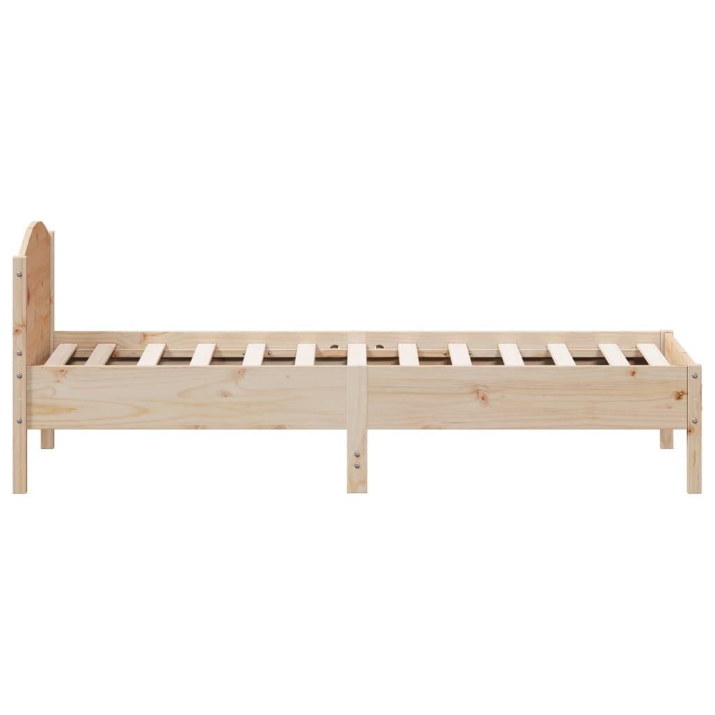 Bed Frame without Mattress 90x190 cm Solid Wood Pine