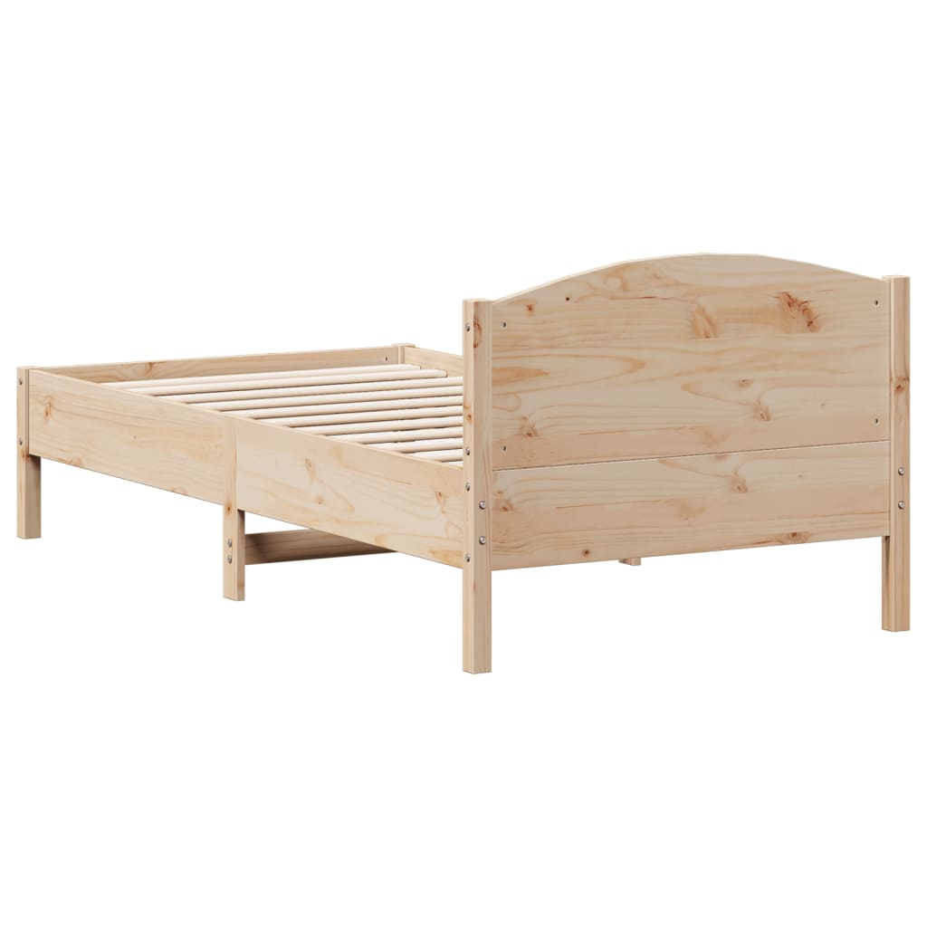 Bed Frame without Mattress 90x190 cm Solid Wood Pine