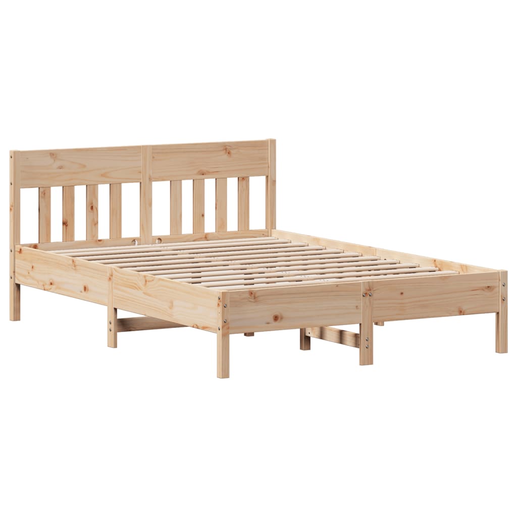 Bed Frame without Mattress 150x200 cm Solid Wood Pine