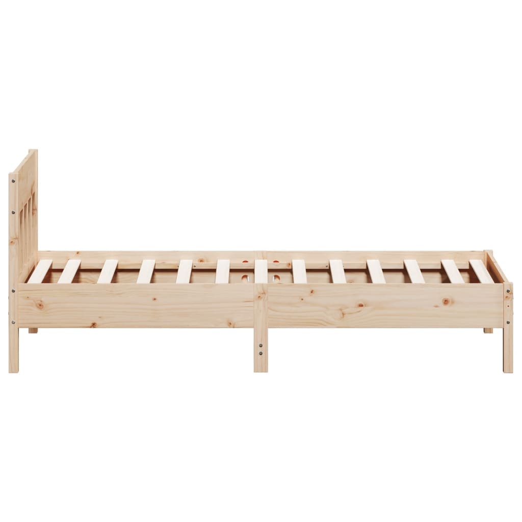 Bed Frame without Mattress 90x190 cm Solid Wood Pine