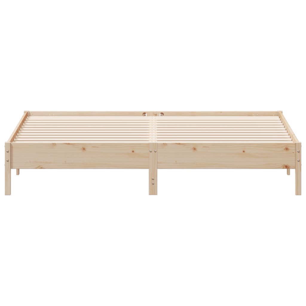 Bed Frame without Mattress 183x203 cm King Solid Wood Pine