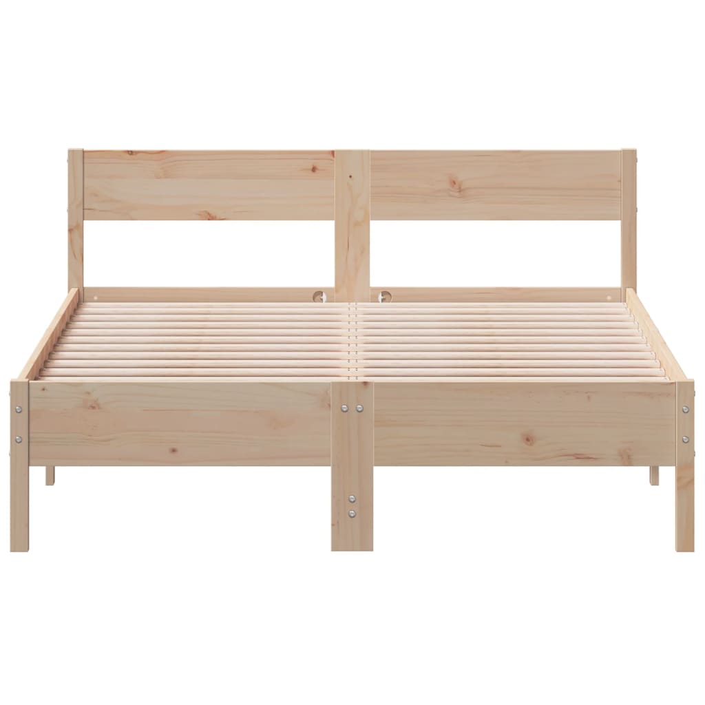 Bed Frame without Mattress 150x200 cm Solid Wood Pine