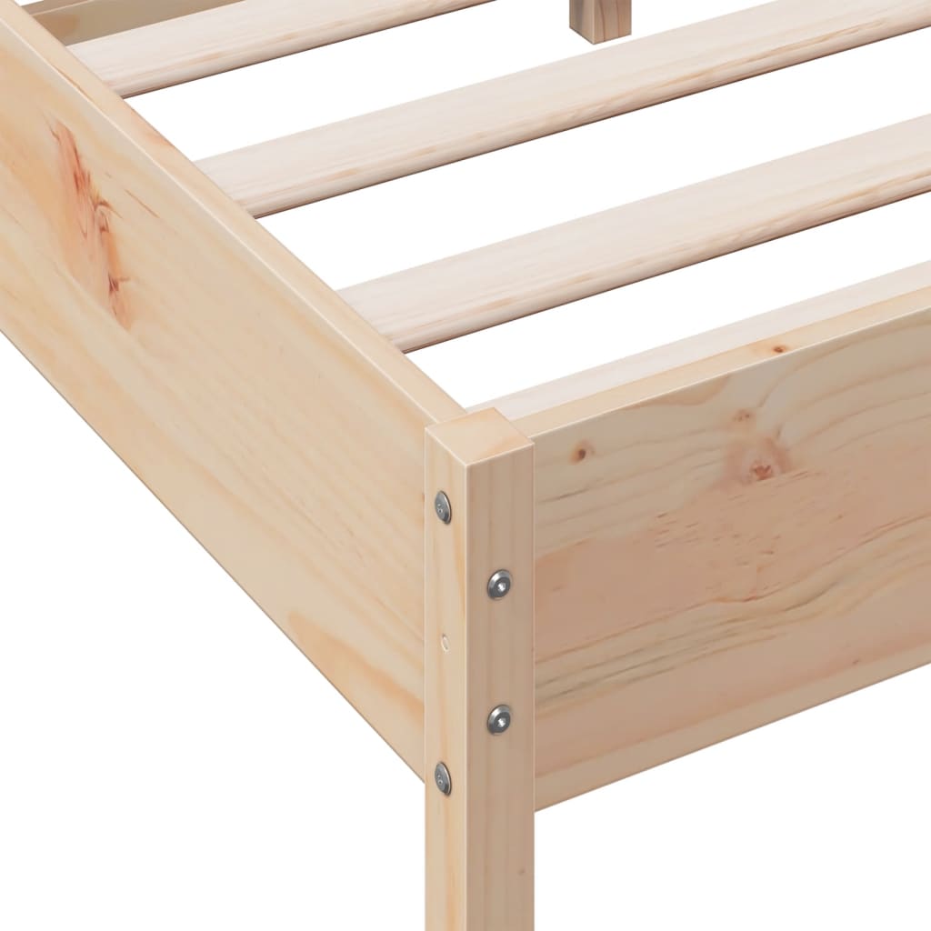 Bed Frame without Mattress 150x200 cm Solid Wood Pine