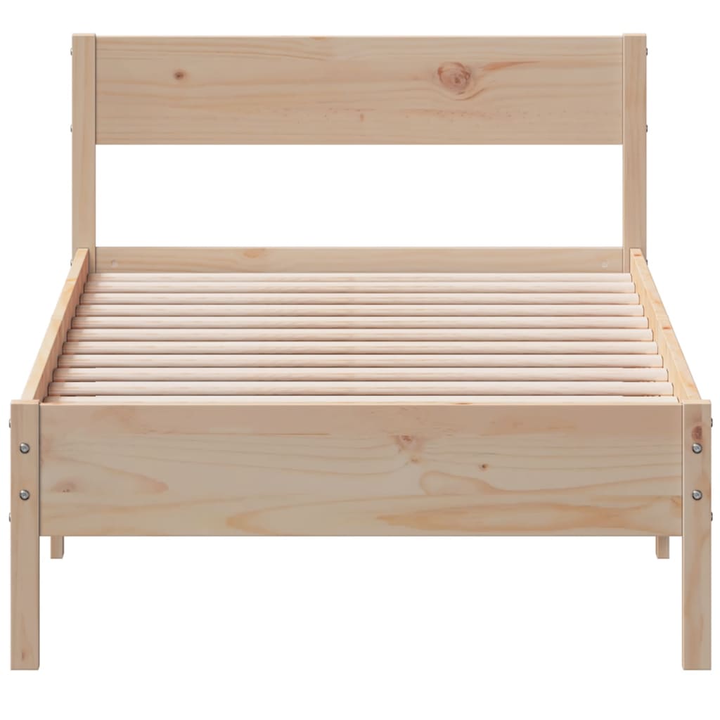 Bed Frame without Mattress 90x190 cm Solid Wood Pine