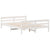 Bed Frame without Mattress White 137x187 cm Double Solid Wood Pine