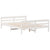 Bed Frame without Mattress White 137x187 cm Double Solid Wood Pine