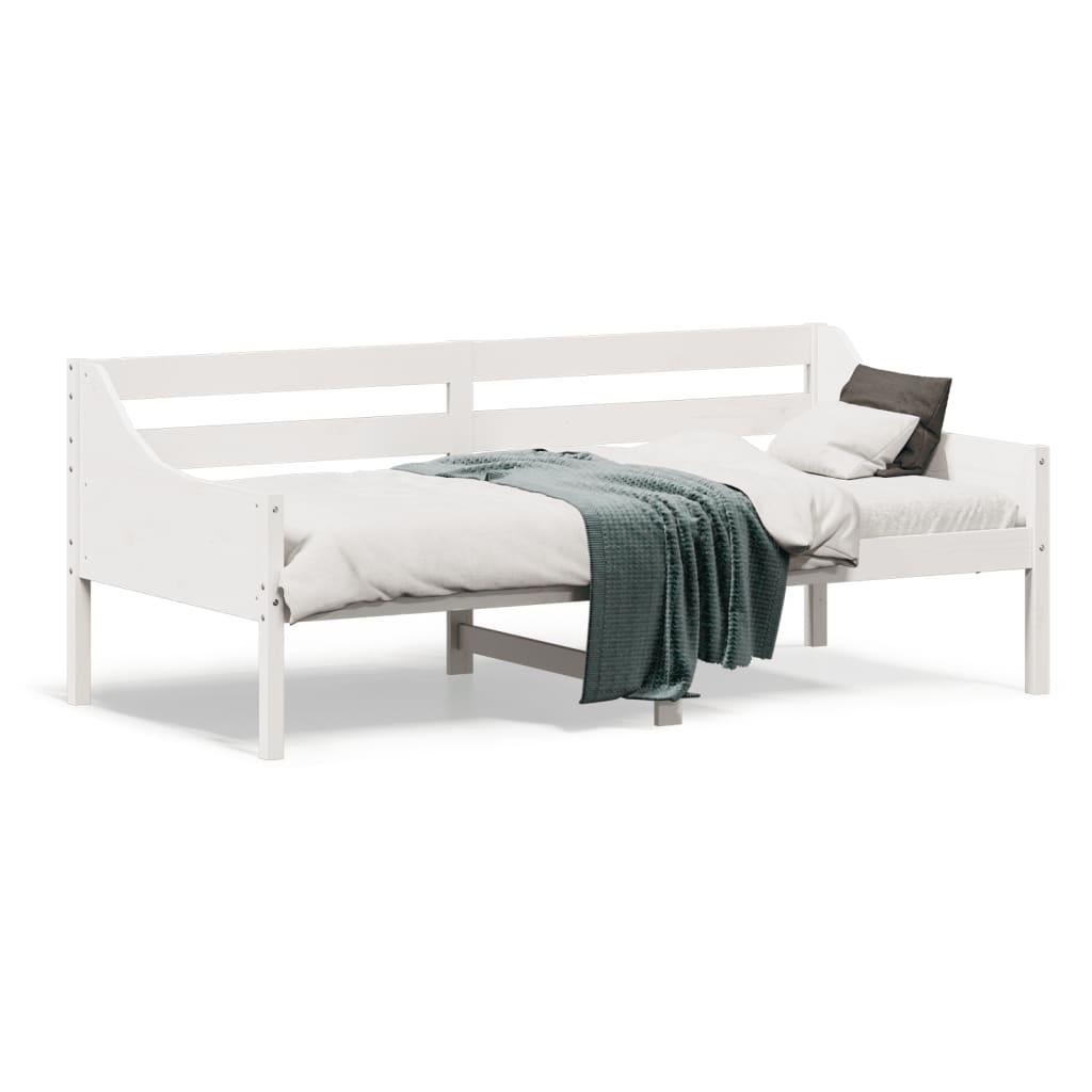 Day Bed without Mattress White 90x190 cm Solid Wood Pine