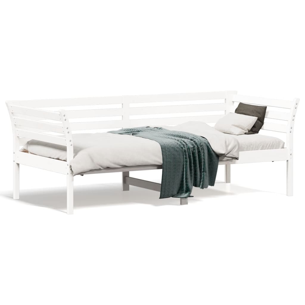 Day Bed without Mattress White 90x190 cm Solid Wood Pine